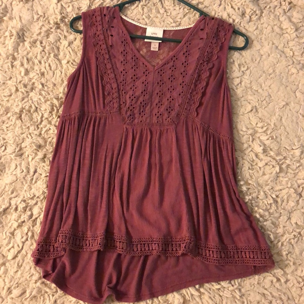 Knox Rose Flowy Lace Tank